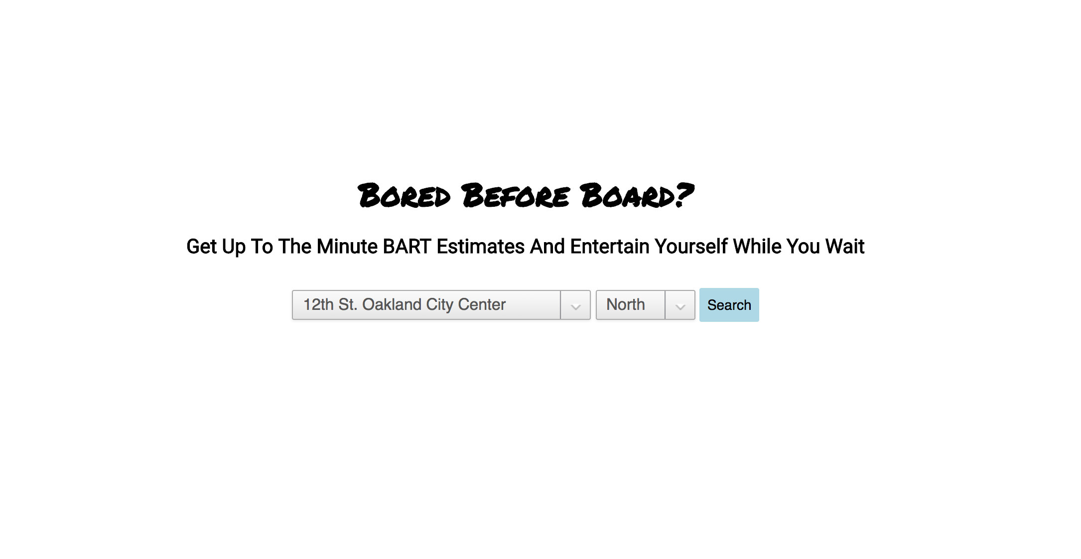 BoredBeforeBoard landing page